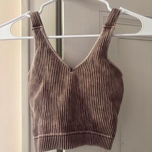 Striped Brown Women's Top